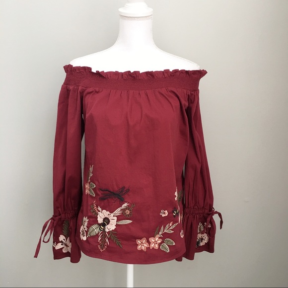 William Rast Tops - William Mast Embroidered Blouse Top NWT